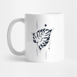 Tropical Monstera Leaf. Geometric Style Mug